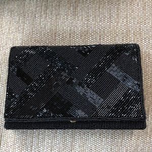 Carolyn Barton Beaded Evening Bag with Gold Strap